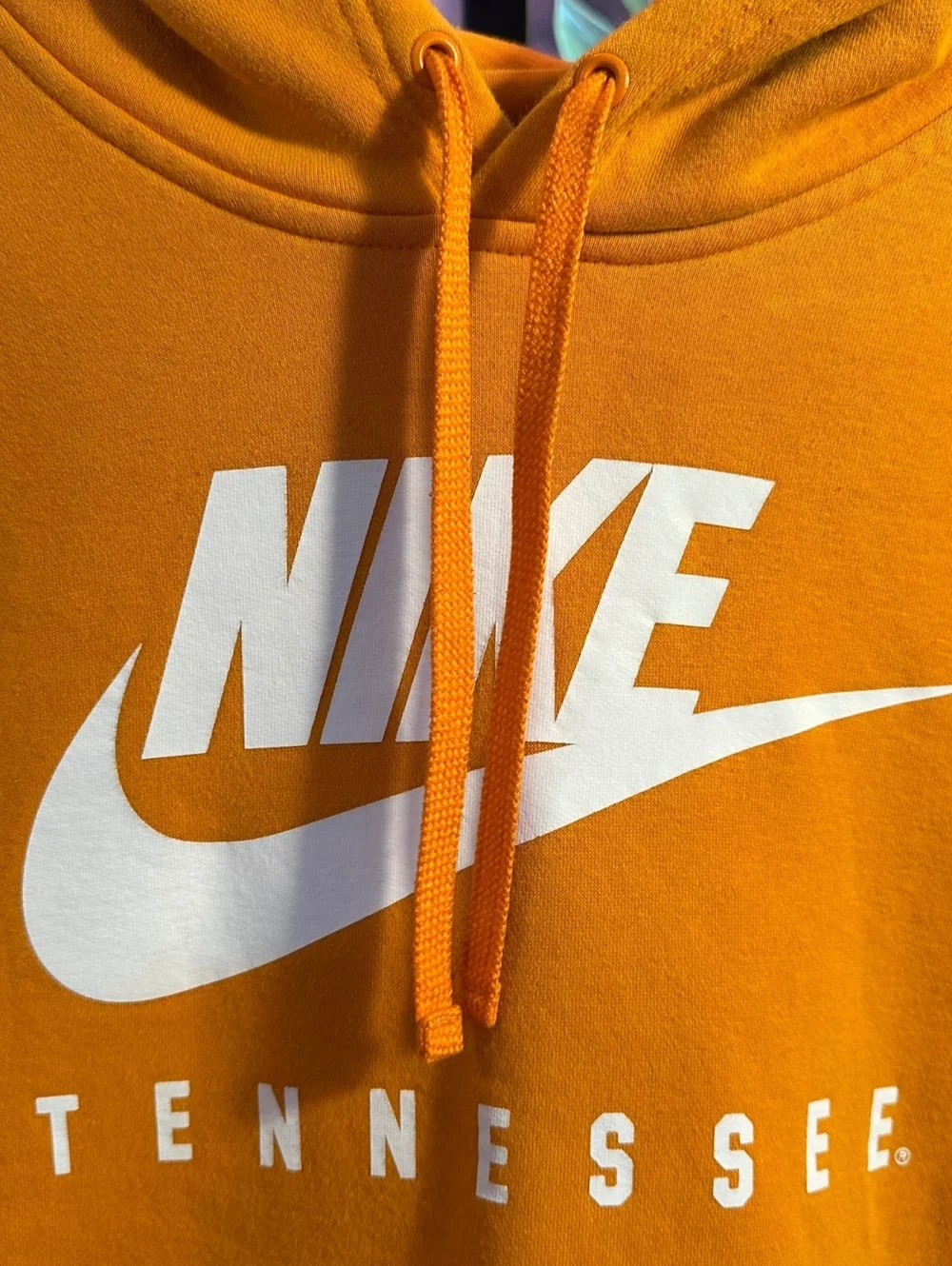 Nike Men's Large Hoodie Tennessee Orange Pullover Sweatshirt Cotton Blend